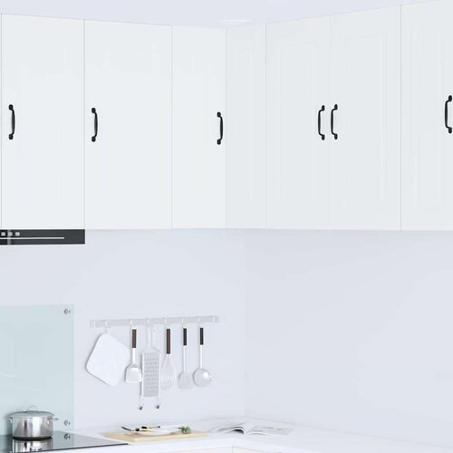 VidaXL Zidni kuhinjski ormarić s policom Zidne Bijelo 57 x 57 x 80 cm Slike