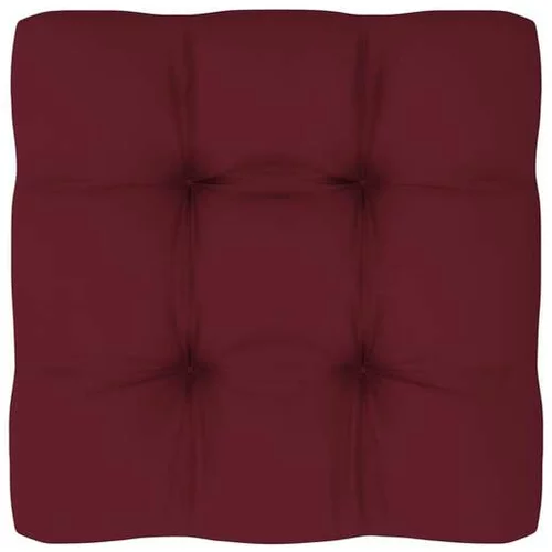  Blazina za kavč iz palet vinsko rdeča 70x70x10 cm