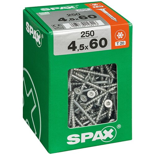 SPAX univerzalni vijak t-star plus (&amp;oslash; x d: 4,5 x 60 mm, povr&amp;scaron;ina wirox, t-star plus, 250 kom.) Slike