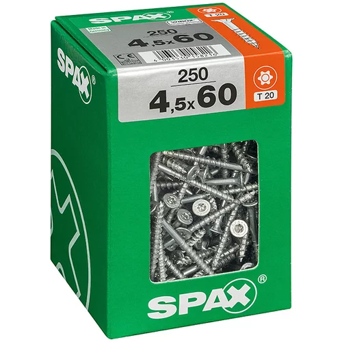 SPAX Univerzalni vijaki Spax T-star plus (Ø x D: 4,5 x 60 mm, pocinkani, 250 kosov)