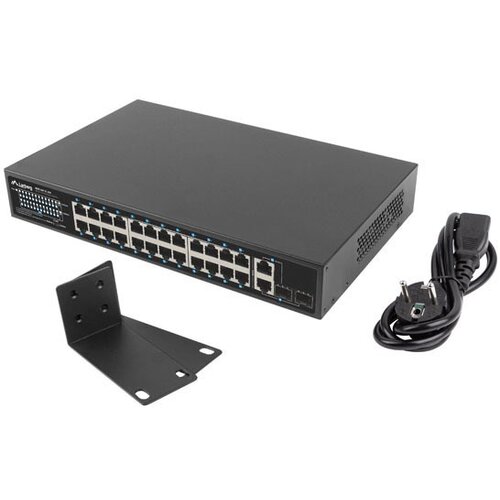 Lanberg Switch 24X 100MB DSP+ /2X Combo Rack 19 250W Slike