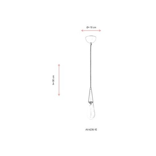 Opviq Luster AV-4236-1E, 90x10cm, IP20, 220V-240V, Zlatno-crna boja Cene