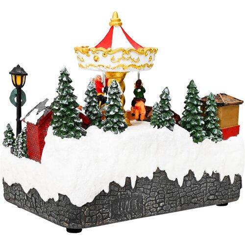  Božićno selo s vrtuljkom SALO 25,5 x 16 x 21,5 cm Smola &amp;Scaron;areni Slike