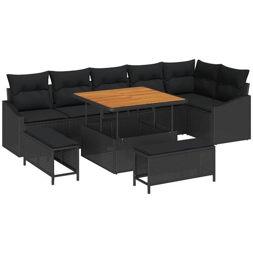  Sjedeća garnitura za vrt 9 kom. poliratan 288.5 x 123.5 x 85 cm Slike