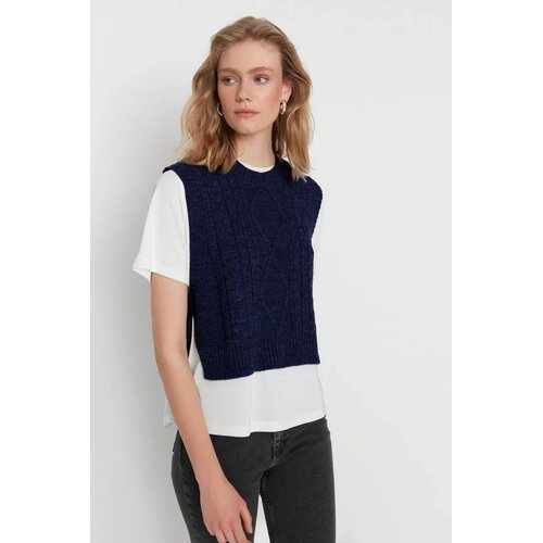 TRENDYOLMILLA ženski duks Twoaw22Sv0058, tamnoplava Cene