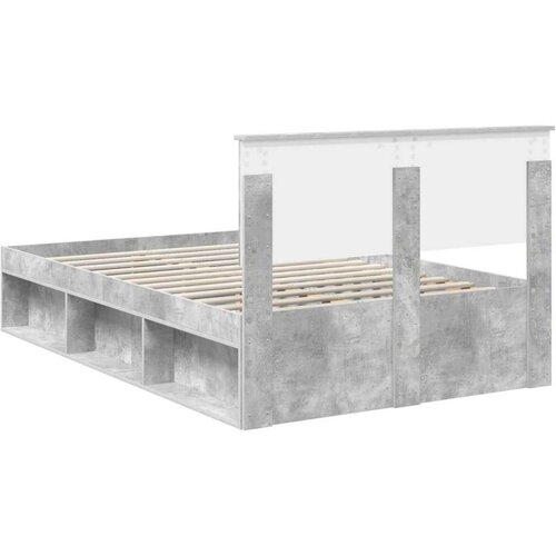  Okvir za krevet Beton 120 x 200 cm Konstruirano drvo Slike