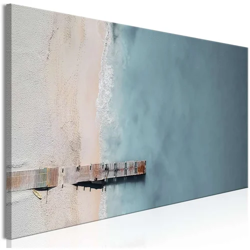  Slika - Sea and Wooden Bridge (1 Part) Narrow Grey 150x50