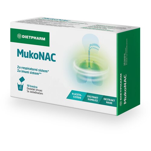 Dietpharm MukoNAC 600 mg, 10 kesica Slike