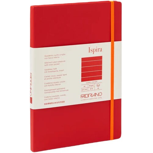  Ispira, notes tvrdi povez, 96 lista, Fabriano, odaberite motiv A5 Dikto Crvena Slike