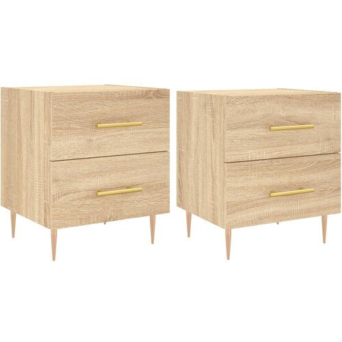 Maison Chic Dvo delni komplet Nočne omarice - Nočne mize sonoma hrast 40x35x47,5 cm inženirski les, (21689942) Cene