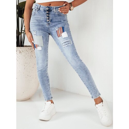 DStreet Spodnie damskie jeansowe LALUNA niebieskie Slike