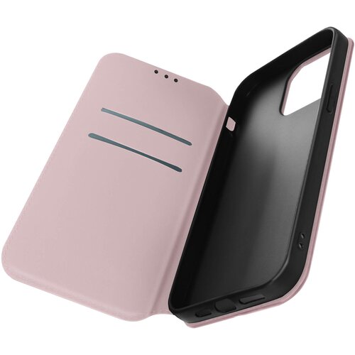 AVIZAR Ovitek za iPhone 14 Pro z magnetnim preklopom, držalom za kartico in video držalom - &amp;scaron;ampanjec roza, (20640313) Slike