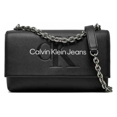 Calvin Klein Jeans Ročna torba Sculpted Ew Flat W/Chain25 Mono K60K612221 Črna