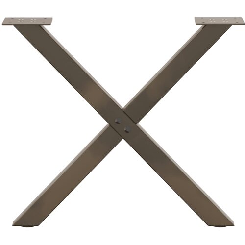  Noge za klub stolić u obliku slova X, 2 kom, prirodni čelik, 50 x (42-43) cm, čelik Slike