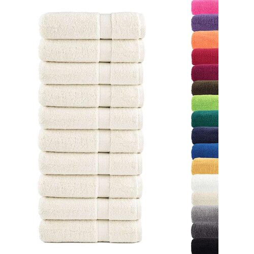 VidaXL Ručnici z tu&amp;scaron;iranje SOLUND 10 kom krem 70x140 cm 600 gsm Slike