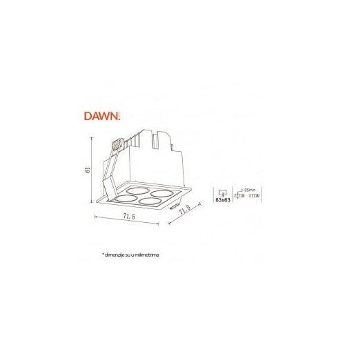 Bb Link LED svetiljka FGL04 11W 3000K 40&amp;deg; Bela Slike
