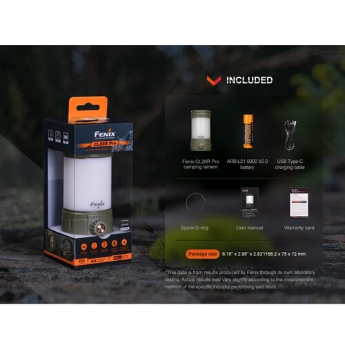 Fenix CL26RPROOLI - LED prigu&amp;scaron;iva prenosiva punjiva lampa LED/USB IP66 zelena Slike