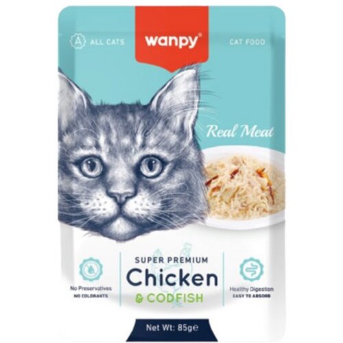 WANPY cat sos za mačke - Piletina i bakalar 12x85g Cene