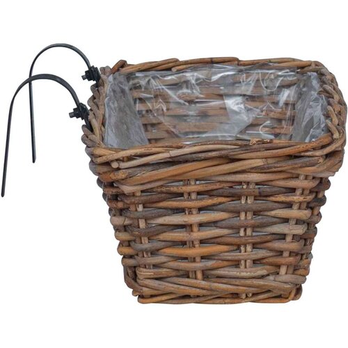  Viseća Ko&amp;scaron;ara za Saksije s pohranom 2 pcs Smeđa 48 x 22 x 15 cm Slike