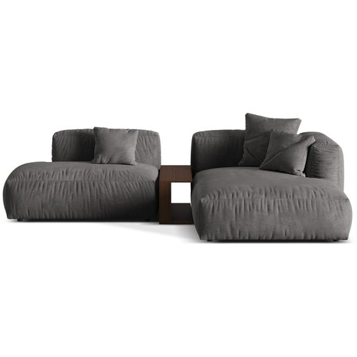 Micadoni Siva kutna garnitura od boucl&amp;eacute; tkanine (s desnim kutom) Martina &amp;ndash; Home Slike