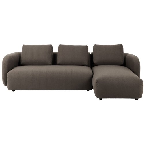 Bonami Selection Siva/smeđa kutna garnitura od boucl&amp;eacute; tkanine (s desnim kutom) Imola &amp;ndash; Slike
