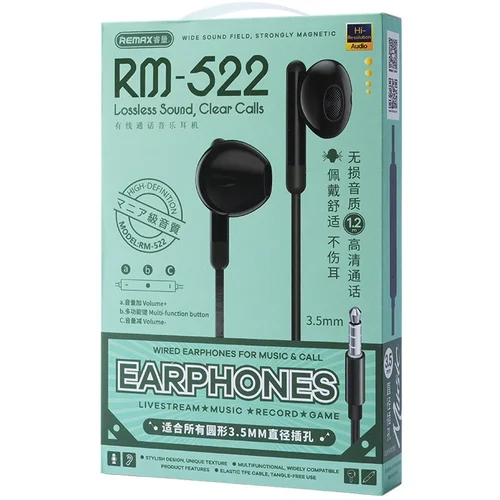 Remax Wired Earphone For Music – Call Rm-522