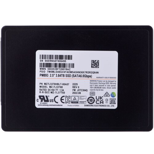 SAMSUNG SEMICONDUCTOR SSD Samsung PM893 3.84TB SATA 2.5" MZ7L33T8HBLT-00A07 (DWPD 1) Cijene