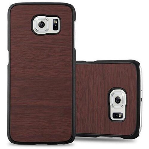 Cadorabo Ohi&amp;scaron;je, združljiv s Samsungom v Woody Coffee - Trdo za&amp;scaron;čitni pokrov v lesu videz pred praskami in udarci, (20565958) Slike