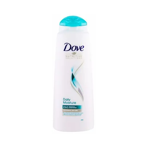 Dove nutritive solutions daily moisture 2 in 1 vlažilni šampon 2v1 za normalne in suhe lase 400 ml za ženske