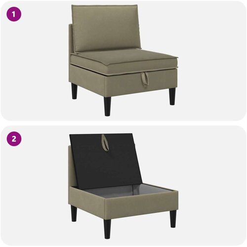  Srednji sofa s ladicom Kaki Bar&scaron;un - Kaki Srednja sofa Cijene