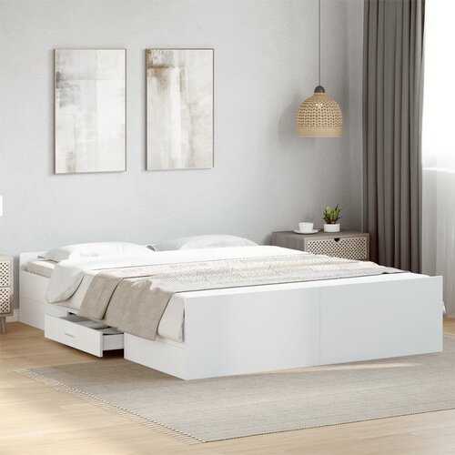 Furnova Posteljni okvir s predali bel 160x200 cm inženirski les, (21937811) Slike