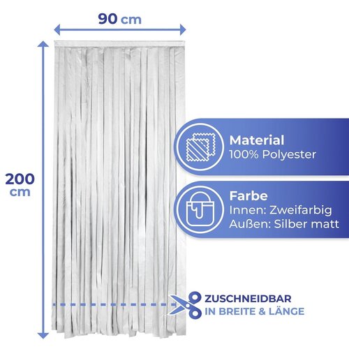 Maximex Crna/u srebrnoj boji termo izolacijska zavjesa za vrata 90x200 cm &amp;ndash; Slike