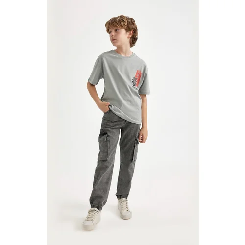 Defacto Boys Cargo Jogger Elastic Band Cuff Jeans