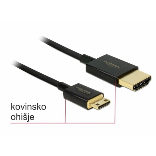 Delock kabel hdmi/mini 3D 4K 4,5m črn 84780, (21028062) Slike
