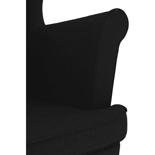  Fotelja crna 74x84x100 cm od tkanine Slike