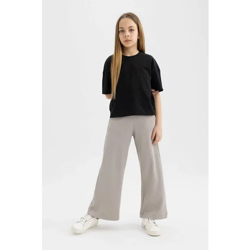 Defacto Girl Straight Fit Waffle Trousers