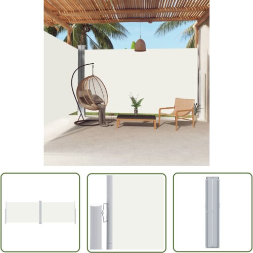  The Living Store Zložljiva stranska tenda krem 220x600 cm - Stranska Tenda, (21743342) Cene