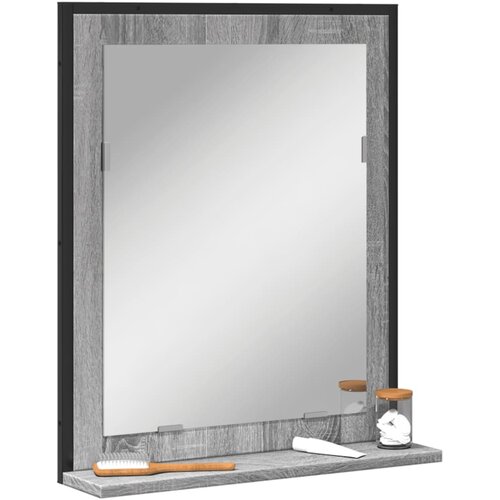  Kupaonsko ogledalo s policom boja hrasta 50 x 12 x 60 cm drveno Cijene