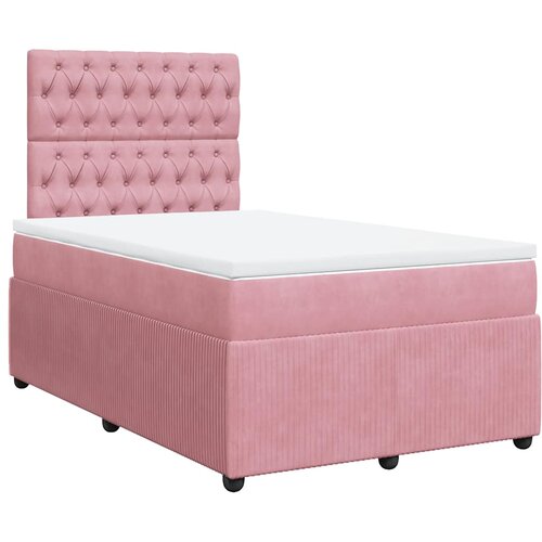 Box spring krevet s madracem ružičasti 120 x 200 cm bar&amp;scaron;unasti Slike