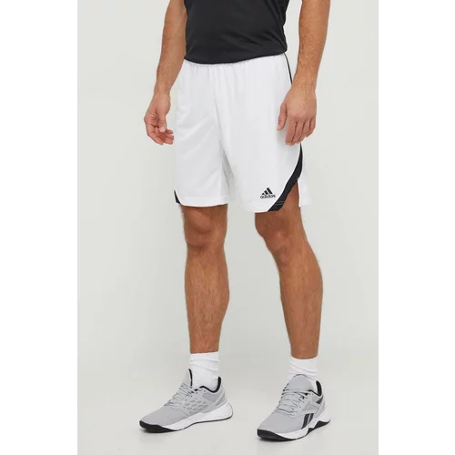 Adidas Kratke hlače za vadbo Icon Squad bela barva