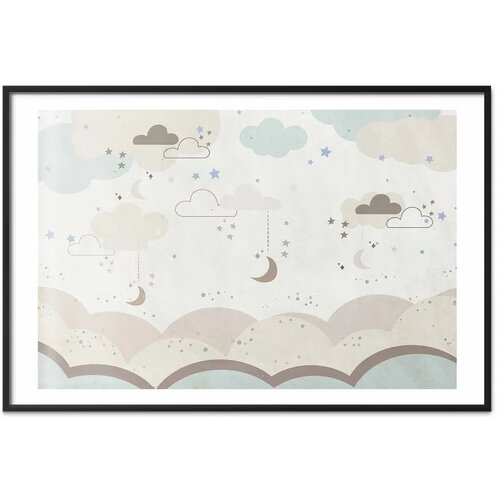  Plakat - Fairytale Night 60x40 Crni okvir s margom Slike