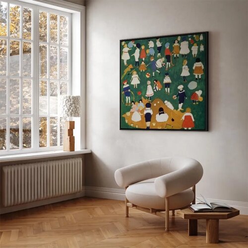  Slika - Kazimir Malevich &amp;ndash; Children 80x80 U crnom drvenom okviru Slike