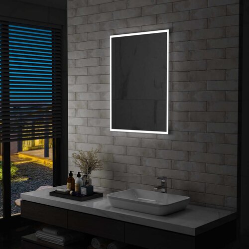vidaXL Kupaonsko LED zidno ogledalo 60 x 80 cm Cijene