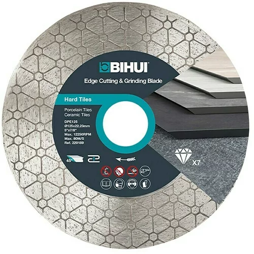 Bihui Dijamantna rezna ploča (Promjer: 125 mm, Prihvat: 22,23 mm)