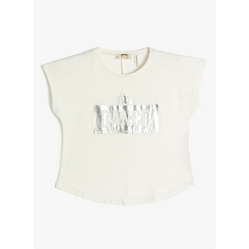 Koton Printed Ecru Girl T-shirt 3skg10043ak Slike