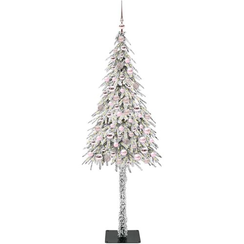  Božićno drvce s 300 LED svjetlima Bijelo 210 cm PE i čelik Slike