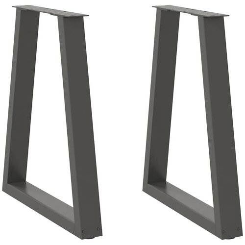 Furnova Noge kavne mizice V-oblika 2 kosa antracit 60x(72-73) cm jeklo, (21914388) Slike