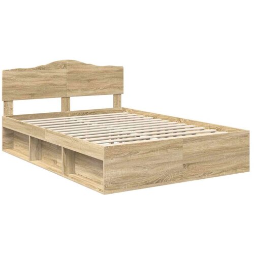  Okvir za krevet s uzglavljem Sonoma hrast 150 x 200 cm Slike