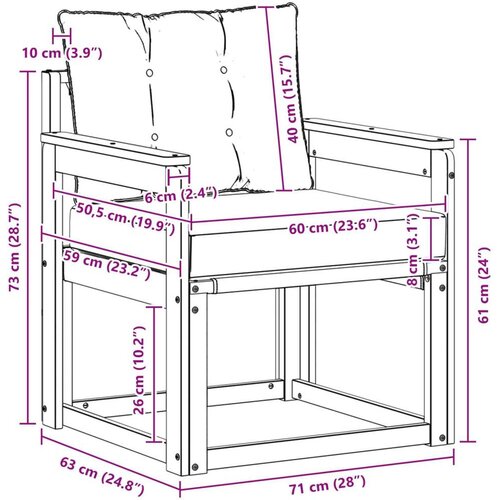  Set vanjskih sofa Čvrsto drvo akacije i Textilene Slike