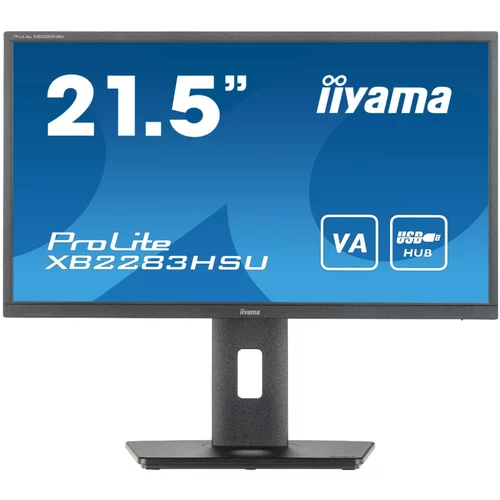 Iiyama Monitor 54,6 cm (21,5") XB2283HSU-B1 1920x1080 75Hz VA 1ms HDMI DisplayPort 2xUSB2.0 Pivot Zvočniki sRGB99% FreeSync, (21153459)
